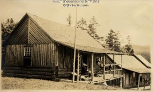 a classic Maine sporting camp cabin in 1906